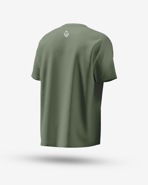 LEGENDS UNIVERSITY ACID WASH TEE GREEN