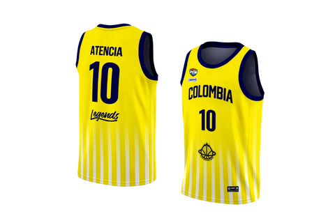 JERSEY COLOMBIA BASKETBALL -AMARILLO- LEGENDS X FCB