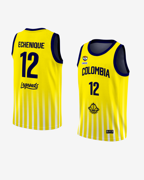 JERSEY COLOMBIA BASKETBALL -AMARILLO- LEGENDS X FCB