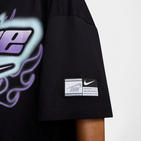 NIKE SPORTSWEAR DANCE BLACK OVERSIZED T-SHIRT (W)