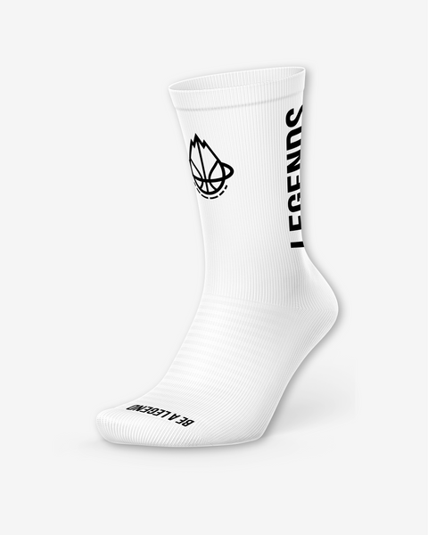 LEGENDS TEXT SOCKS PACK X 3 WHITE