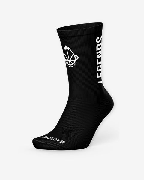 LEGENDS TEXT SOCKS PACK X 3 BLACK