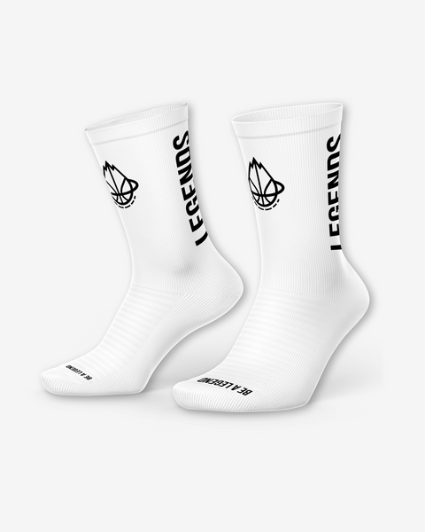 LEGENDS TEXT SOCKS PACK X 3 WHITE