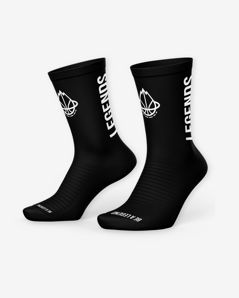 LEGENDS TEXT SOCKS PACK X 3 BLACK
