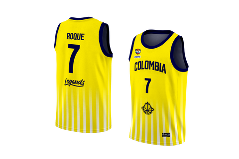 JERSEY COLOMBIA BASKETBALL -AMARILLO- LEGENDS X FCB