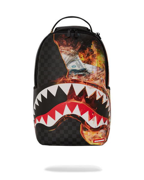 SPRAYGROUND SHARK FIRE CHECK DLXSV BACKPACK