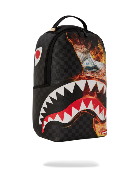 SPRAYGROUND SHARK FIRE CHECK DLXSV BACKPACK