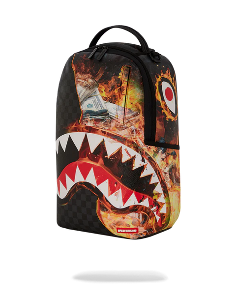 SPRAYGROUND SHARK FIRE CHECK DLXSV BACKPACK