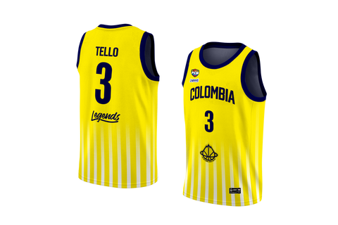JERSEY COLOMBIA BASKETBALL -AMARILLO- LEGENDS X FCB