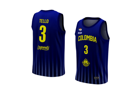 JERSEY COLOMBIA BASKETBALL -AZUL- LEGENDS X FCB